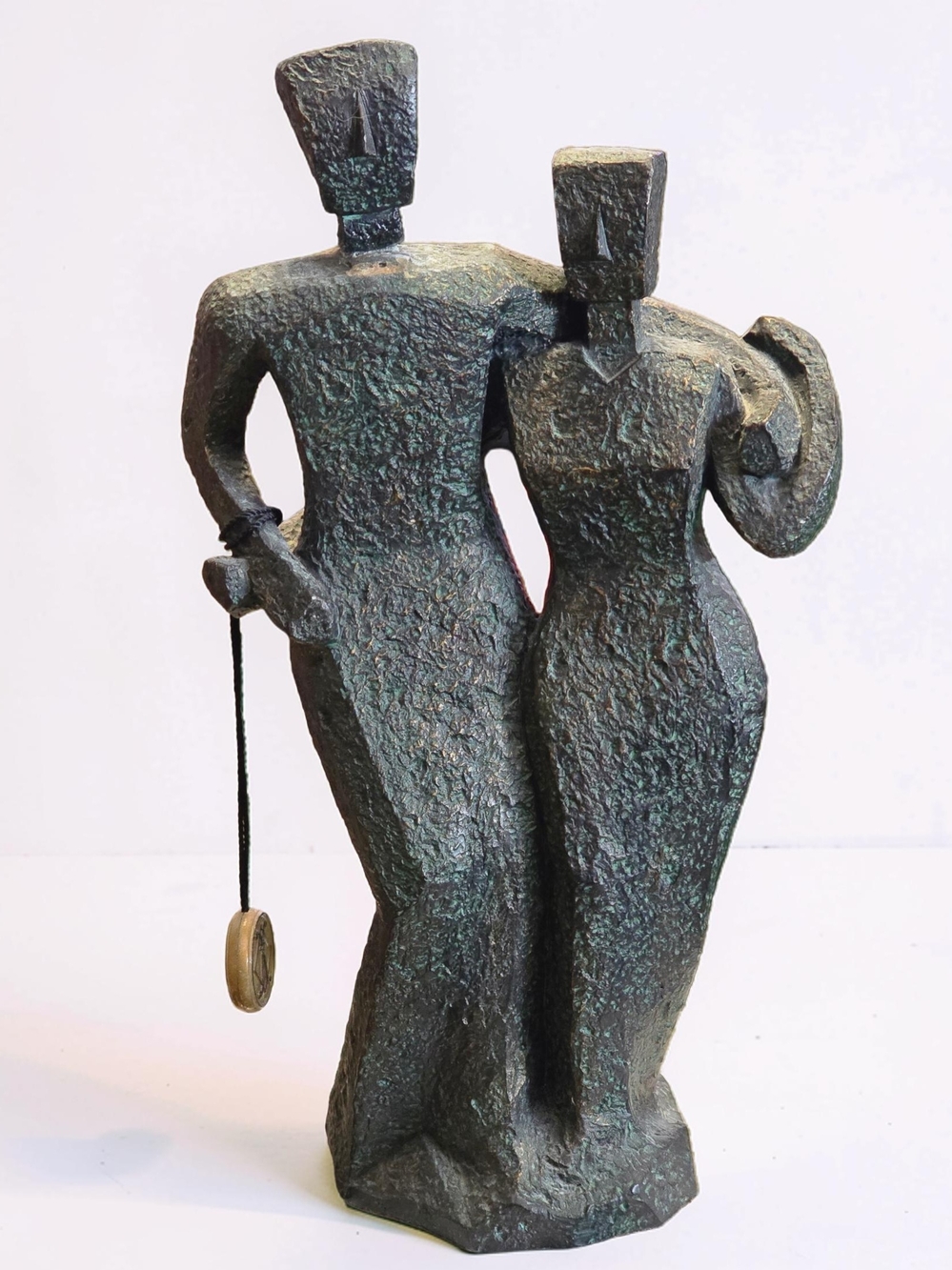 Friendship Sculpture Figure Cubist - Enjoy The Journey - Art - 2003
